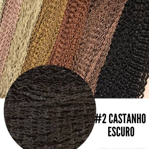 Fibra sintética BRUNETTE micro ZIZI - Castanho por Trimurti Cabelos para Mega Hair Perucas Jumbo e Apliques para Cabelo 