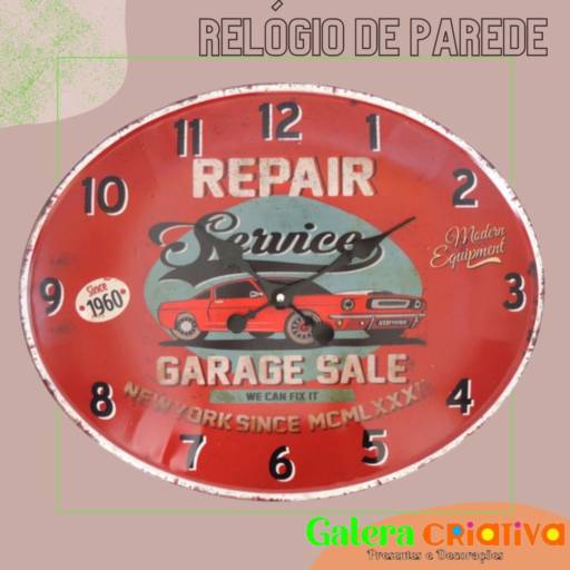 Comprar o produto de Relógio de Parede em Relógios pela empresa Galera Criativa - Presentes e Decorações em Foz do Iguaçu, PR por Solutudo