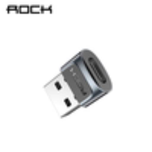 Adaptador Rock Type-C para USB-AM - Cinza Espacial por Infozcell Assistencia Técnica Conserto de Celular - Shopping Jl 