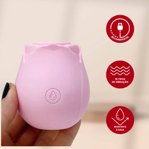 Vibrador Sugador Flower Rosa