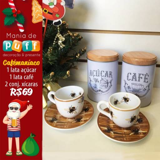 Comprar o produto de Kit Cafémaniaco com Xícara em Presentes Criativos pela empresa Mania de Puff em Bauru, SP por Solutudo