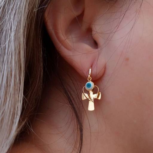 Brinco Semijoia Argolinha Com 3 Pingentes por Lais Fenerick Acessórios