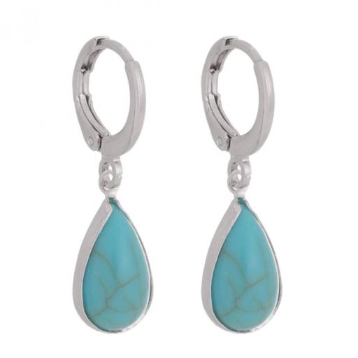 Brinco Argolinha Ródio Branco com Pingente por Lais Fenerick Acessórios