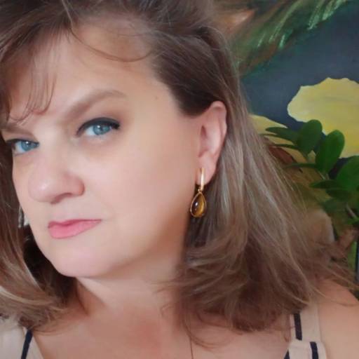 Brinco Folhado a Ouro Olho de Tigre. em Bauru, SP por Lais Fenerick Acessórios