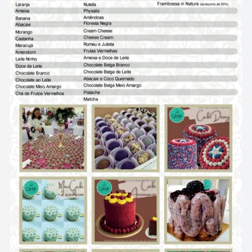 CARDÁPIO DOS SABORES