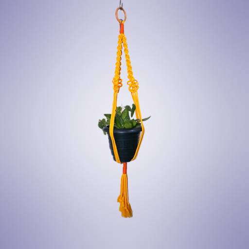 Suporte para Plantas em macramê por Vovó Lua Arteira Artesanatos 