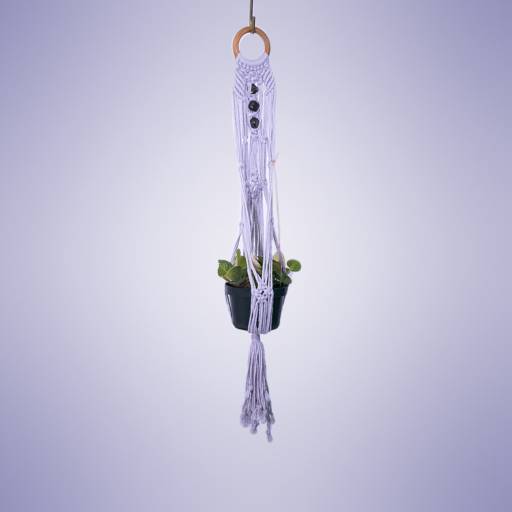 Suporte para Plantas em macramê por Vovó Lua Arteira Artesanatos 