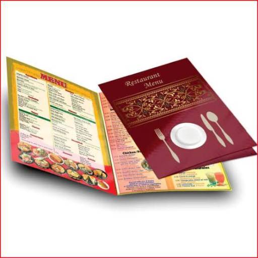 Cardápio 4 e 8 Páginas com dobra 275 gramatura por Public Gráfica e Brindes