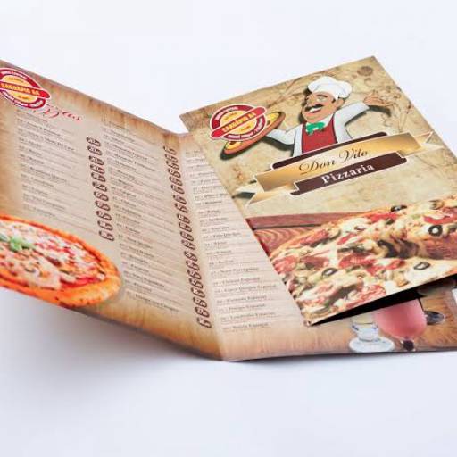 Cardápio 4 e 8 páginas com dobra - 250 gramatura - Papel Reciclato por Public Gráfica e Brindes