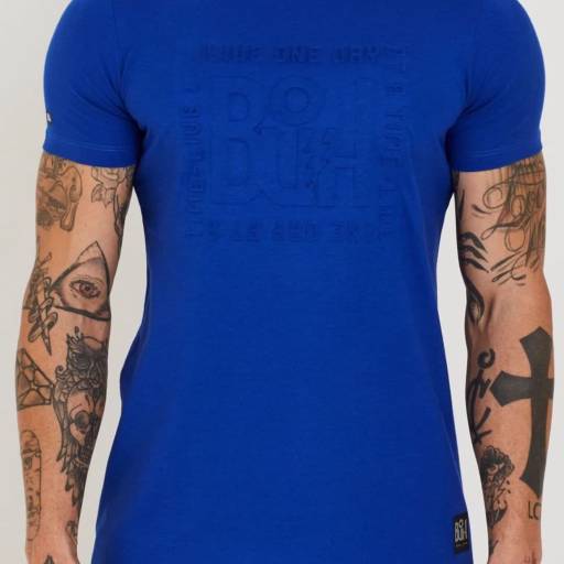 T-shirt relevo azul por Beckhan Mens Wear