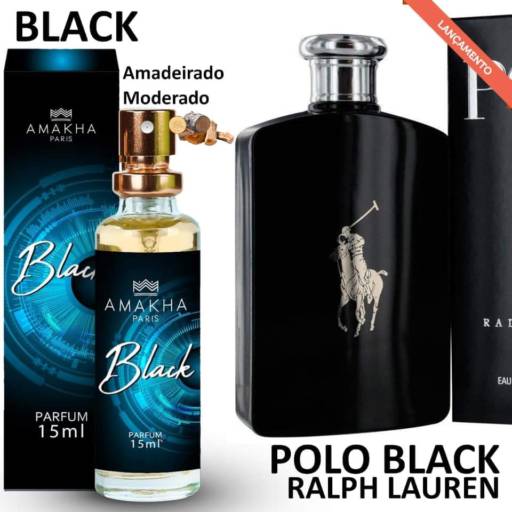 Perfume masculino POLO BLACK RALPH LAUREN 15ML - Amakha Paris