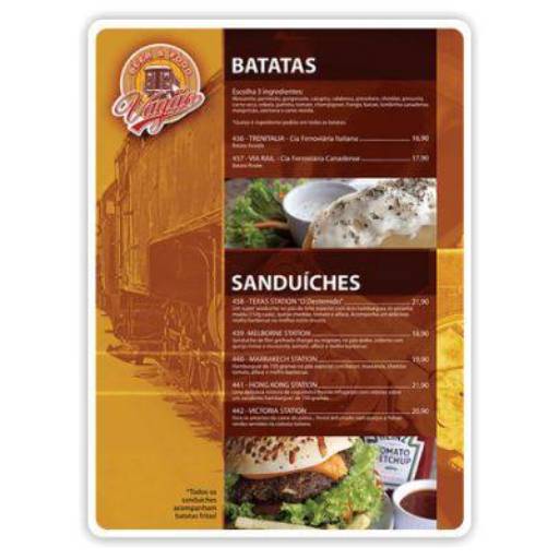 Cardápios Plastificação Rígida 0,05mm por Public Gráfica e Brindes