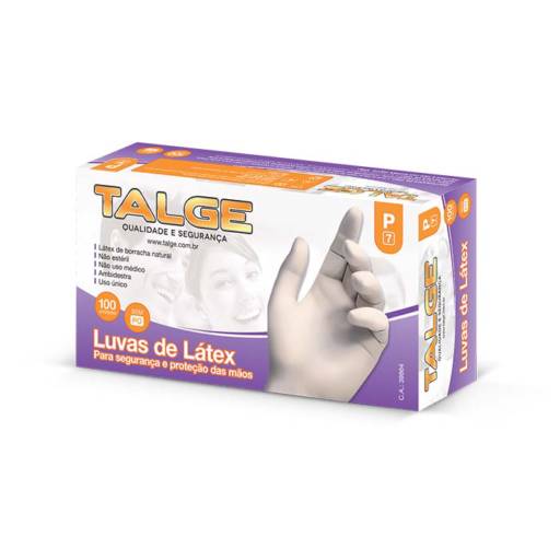Luvas descartáveis - Látex sem pó TALGE