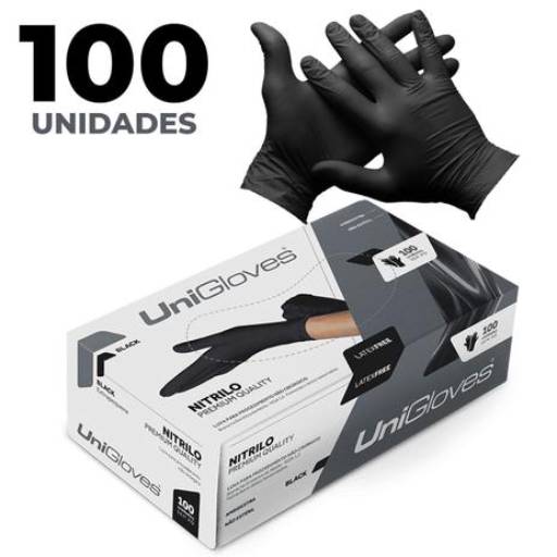 Luvas descartáveis - Látex Nitrilicas Black