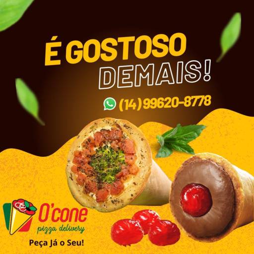 Comprar o produto de Peça online sua pizza cone  em Pizzaria Delivery pela empresa Ocone Pizza Delivery em Lins, SP por Solutudo