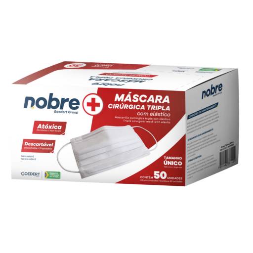 Máscara Tripla Proteção descartável - Nobre