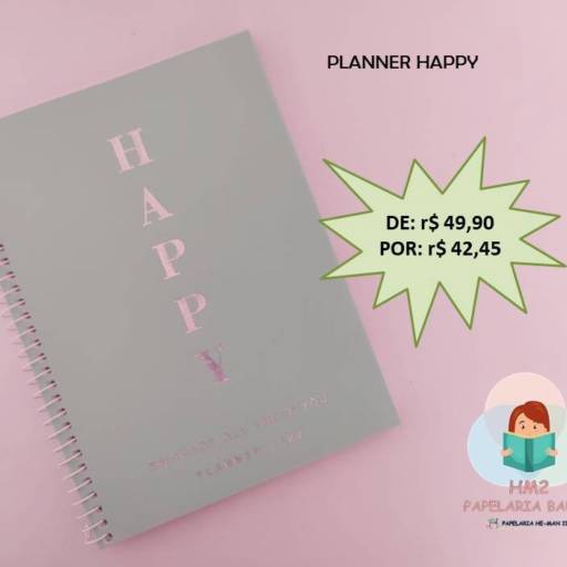 Planner Happy - Bauru por Papelaria He Man II