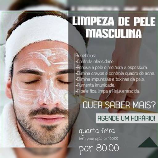 Comprar o produto de Limpeza de Pele Masculina em Limpeza de Pele pela empresa Kely Massoterapia em Ourinhos, SP por Solutudo