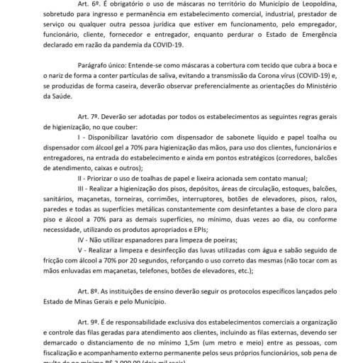 Decreto 4.990 ONDA VERDE de 25 de janeiro de 2022 por Prefeitura Municipal de Leopoldina-MG