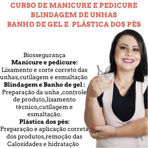 Curso de Manicure e Pedicure, Blindagem de Unhas, Banho de Gel e Plástica dos Pés