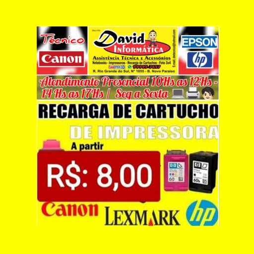 Recarga de Cartucho de Impressora em Aracaju em Aracaju, SE por David Informática