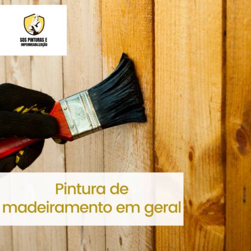 Pintura de madeiramento em geral por Sos Pinturas e Impermeabilização 