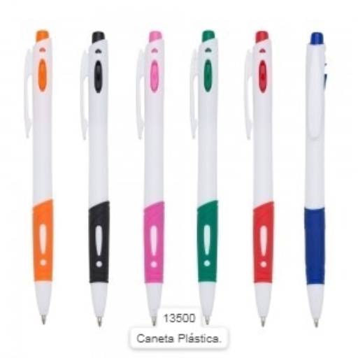 Canetas de Plástico Categoria B por Public Gráfica e Brindes
