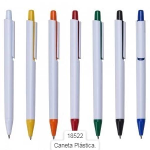 Canetas de Plástico Categoria B por Public Gráfica e Brindes