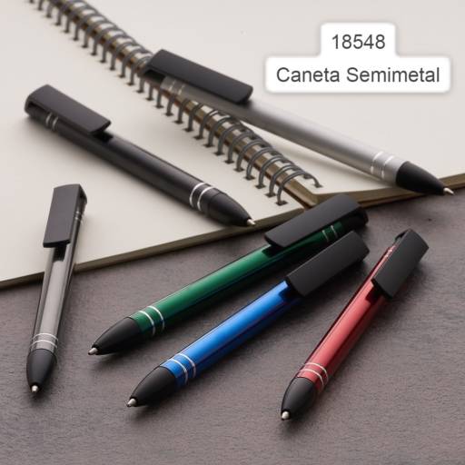 Caneta Semi Metal por Public Gráfica e Brindes