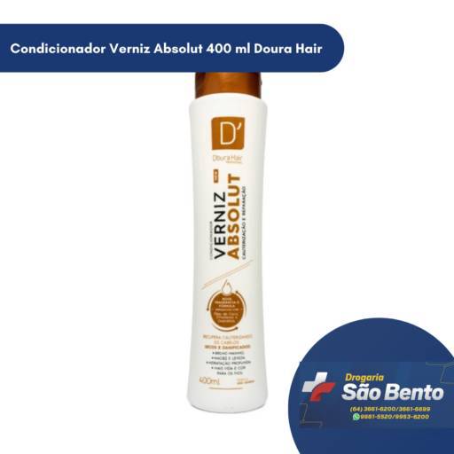 Comprar o produto de Condicionador Verniz Absolut 400 ml Doura Hair em Shampoos e Condicionadores pela empresa Drogaria São Bento 02 em Mineiros, GO por Solutudo