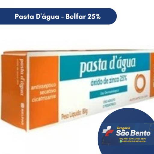 Comprar o produto de Pasta D'água - Belfar 25% em Saúde pela empresa Drogaria São Bento 02 em Mineiros, GO por Solutudo