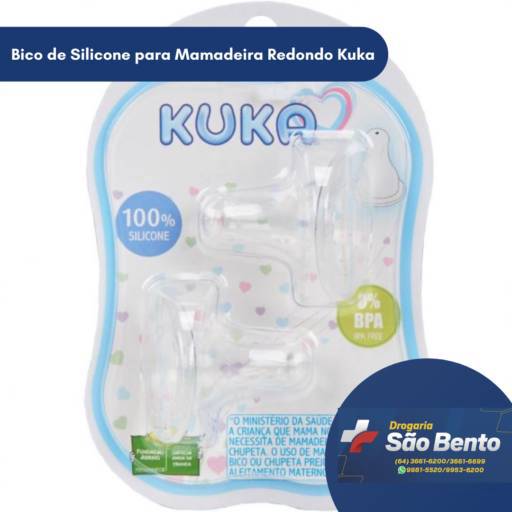 Bico de Silicone para Mamadeira Redondo Kuka por Drogaria São Bento 02