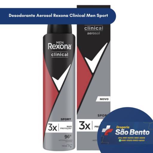 Desodorante Aerosol Rexona Clinical Men Sport por Drogaria São Bento 02