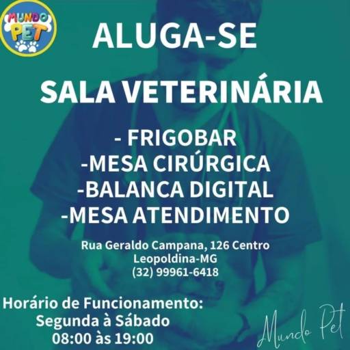 Comprar o produto de ALUGA-SE !!!! em Veterinário pela empresa Mundo Pet  em Leopoldina, MG por Solutudo