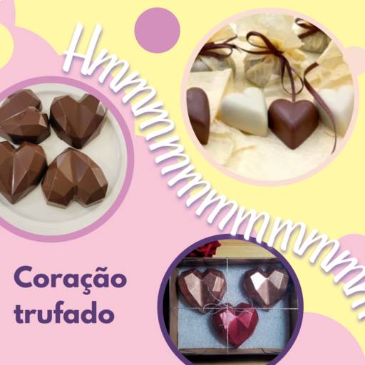 Comprar o produto de Coração trufado em Chocolate pela empresa Amoreart Cestas e Presentes em Botucatu, SP por Solutudo