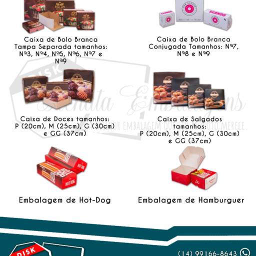 Caixa de Donuts Branca - Bauru por Renata Embalagens