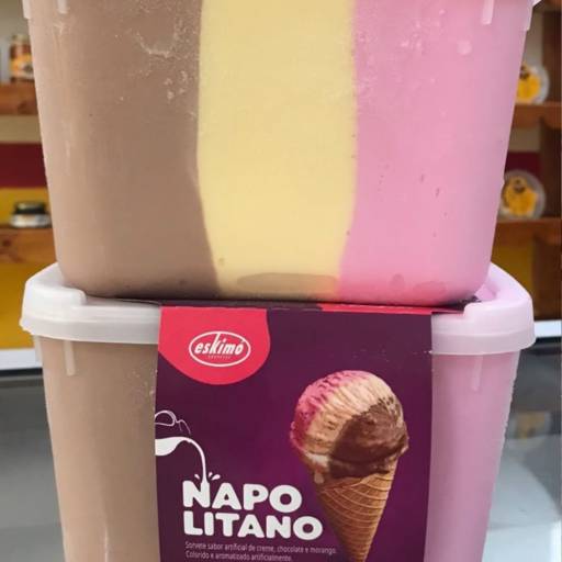 Pote de Sorvete Napolitano - Bauru por Eskimó Sorvetes Bauru