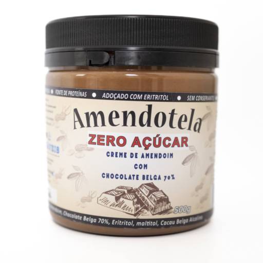 Amendotela Zero Açúcar (creme de amendoim com chocolate belga 70%) - Bauru por Hey Monstra