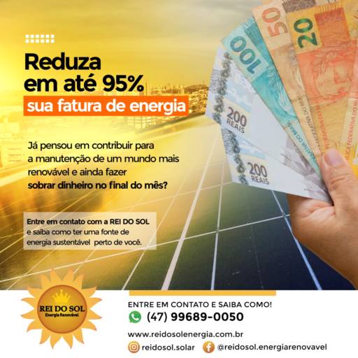 ECONOMIA DE ATÉ 95% EM SUA CONTA DE ENERGIA