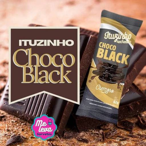 Ituzinho recheado sabor chocolate meio amargo - Bauru por Eskimó Sorvetes Bauru