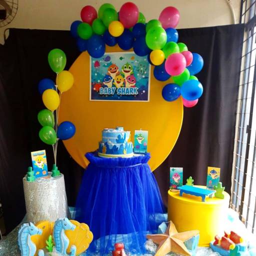 Comprar o produto de Decoração para festa de aniversário infantil tema baby shark - Bauru em Decoração pela empresa Erica Zagatto Decorações em Bauru, SP por Solutudo