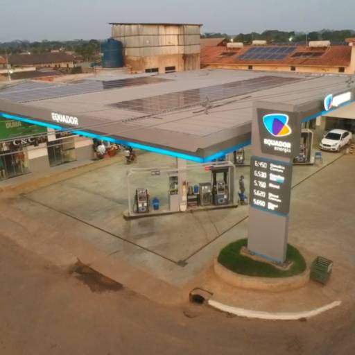 Instalação realizada no Auto Posto Tropical por Dlwalt Energia Solar