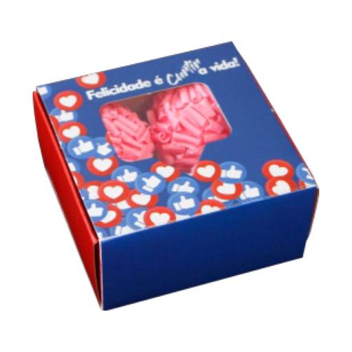 Caixa gaveta c/  visor (4 doces) like - pct  c/ 10 unidades  por Renata Embalagens