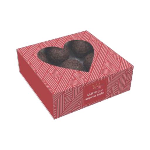 Caixa gaveta c/  visor (9 doces)  superação - pct c/ 10  unidades  por Renata Embalagens