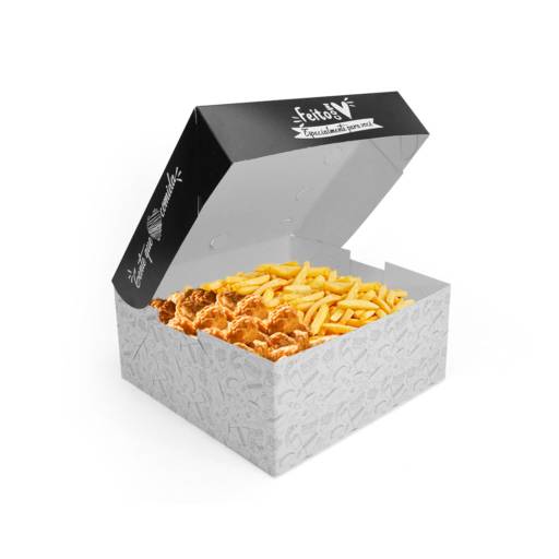 Comprar o produto de Caixa para frituras delivery média gourmet - 50 unidades  em Caixas pela empresa Renata Embalagens em Bauru, SP por Solutudo