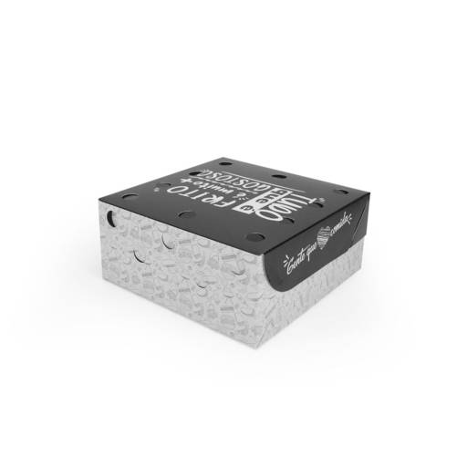 Caixa para frituras delivery média gourmet - 50 unidades  por Renata Embalagens