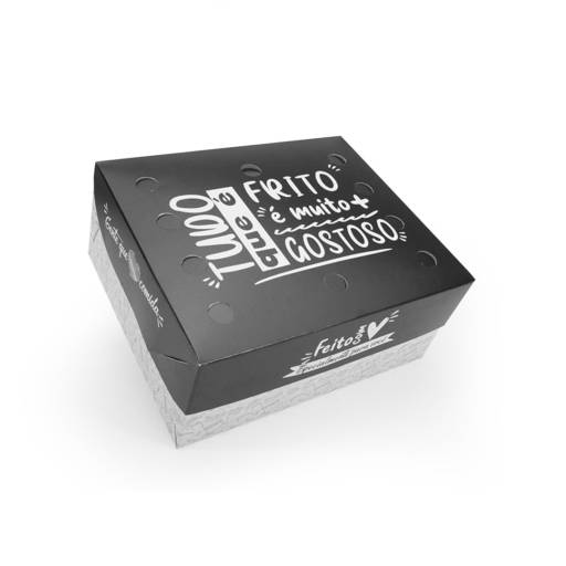 Caixa para frituras delivery grande gourmet- 50 unidades  por Renata Embalagens