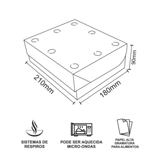 Caixa para frituras delivery grande gourmet- 50 unidades  por Renata Embalagens