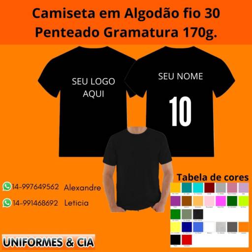 Camiseta em algodão por Uniformes & Cia