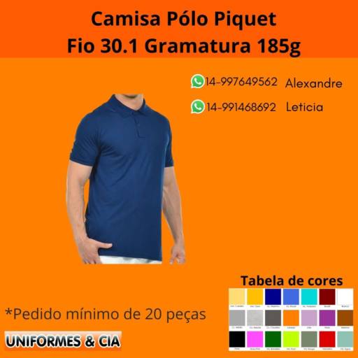 Camisa polo piquet por Uniformes & Cia